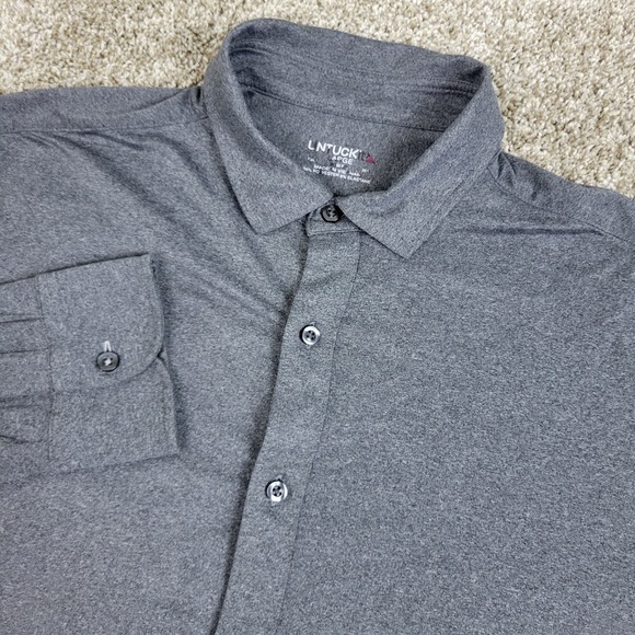UNTUCKit Other - Untuckit Mens Large Solid Gray Performance Stretch Button Up Long Sleeve
